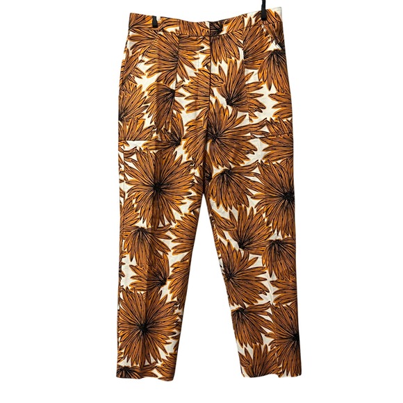 Mantù Pants - Mantu Trousers Orange Ochre Straight Leg Italy 46 Tropical Resort